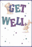 With vivid hues and lively textures, this get well card radiates the playful optimism found in Stratford's local spirit. Two unmistakably cheerful friends-a smiling teddy bear and an equally adorable puppy-spring to life atop bold, colourful letters spelling 'Get Well,' the bear balancing above while the puppy supports from below. The indigo and teal tones stand out with warm intensity against a creamy backdrop, recalling the burst of fresh blooms along Stratford High Street. Tiny stars in shades of purple and blue twinkle hope across the card, their sparkle matching the joyous, friendly energy of a busy market morning. Soft, inviting fur details make the characters nearly tangible, giving comfort like a well-chosen bouquet delivered straight to a friend's door by Stratford Florist. In every carefully illustrated detail, the card sends more than just a message-it offers true Stratford-style comfort, kindness, and a wish for speedy recovery to anyone in need of a little extra light.